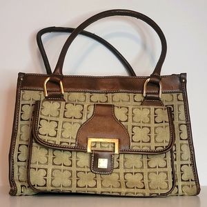 EUC Liz Claiborne Clover print shoulder bag / elbow purse